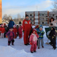 Sniega diena bērnudārzā.