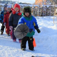 Sniega diena bērnudārzā.