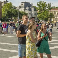 Madlienas pūtēju orķestris un dejotāji Budapeštā