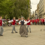 Madlienas pūtēju orķestris un dejotāji Budapeštā