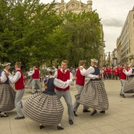 Madlienas pūtēju orķestris un dejotāji Budapeštā